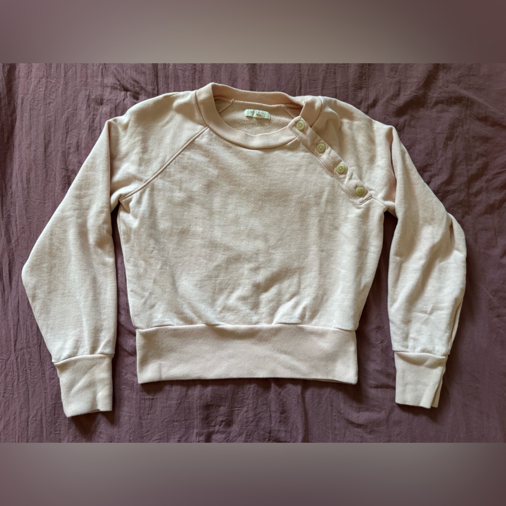 Madewell Pink Button-Detail Sweater